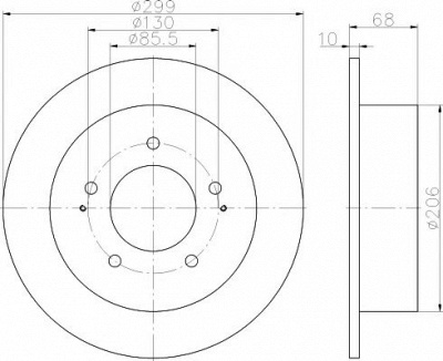 HELLA PAGID 8dd355116341 -  Тормозной диск